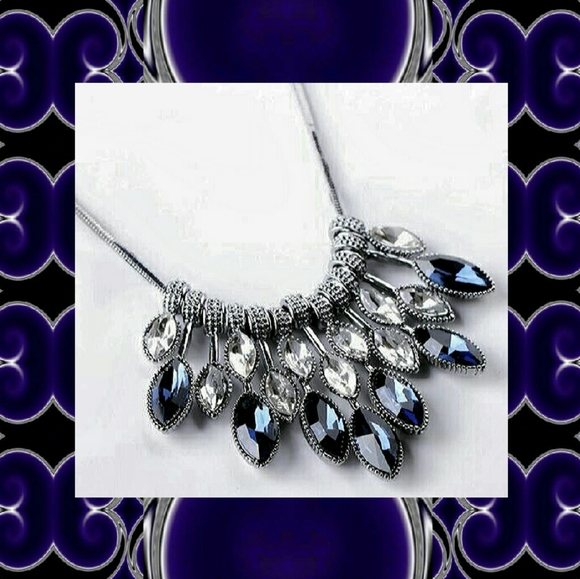 Beautiful Silver & Gemstone Statement Necklace